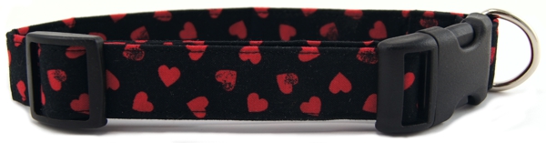 Black Hearts Dog Collar