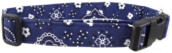 Dark Blue Bandana Dog Collar