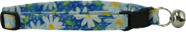 Blue Daisies Cat Collar