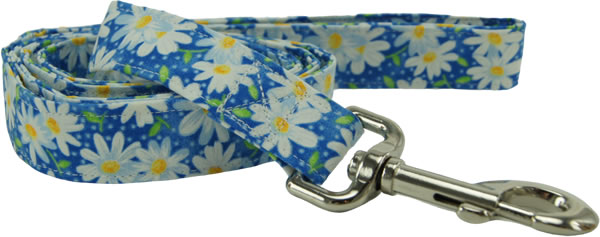 Blue Daisies Dog Leash