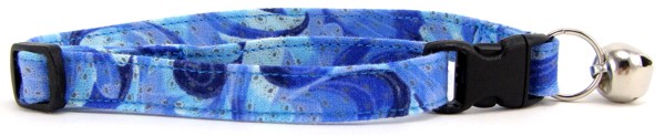 Blue Swirl Cat Collar