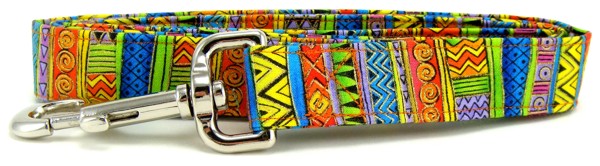 Bright Swirls & Stripes Dog Leash