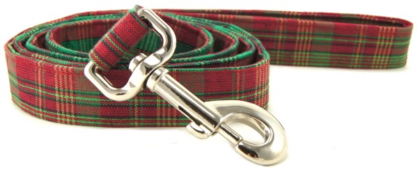 Christmas Plaid Dog Leash