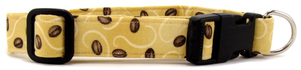 Coffee Beans & Cream Dog Collar