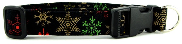Colorful Snowflakes Dog Collar