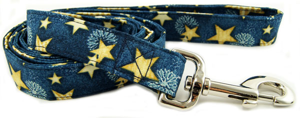 Denim Stars Dog Leash