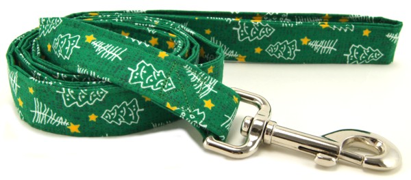 Green Christmas Trees Dog Leash