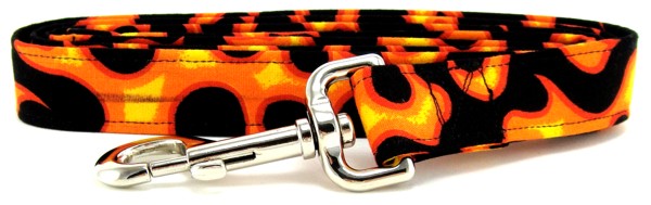 Orange Flame Dog Leash