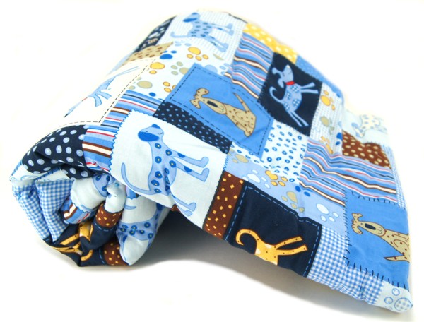 Blue Patchwork Dog Pet Blanket Blue Patchwork Dog Pet Blanket
