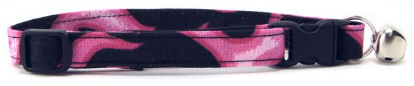 Pink Flames Cat Collar
