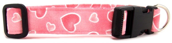Pink Hearts Dog Collar