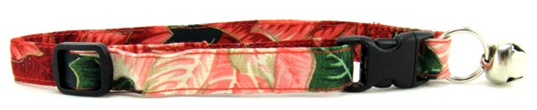 Poinsettia Cat Collar