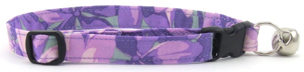 Purple Plumeria Cat Collar