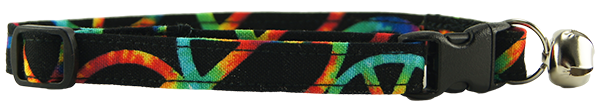 Rainbow Peace Signs  Cat Collar
