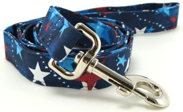 Red White Blue Shooting Stars Dog Leash
