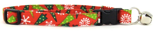 Wacky Christmas Trees Cat Collar